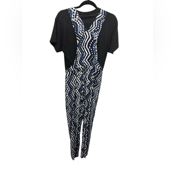 NWT.  Sacred Threads Overalls. Size S/M. 222367.    BL/RD 2 - Picture 2 of 2